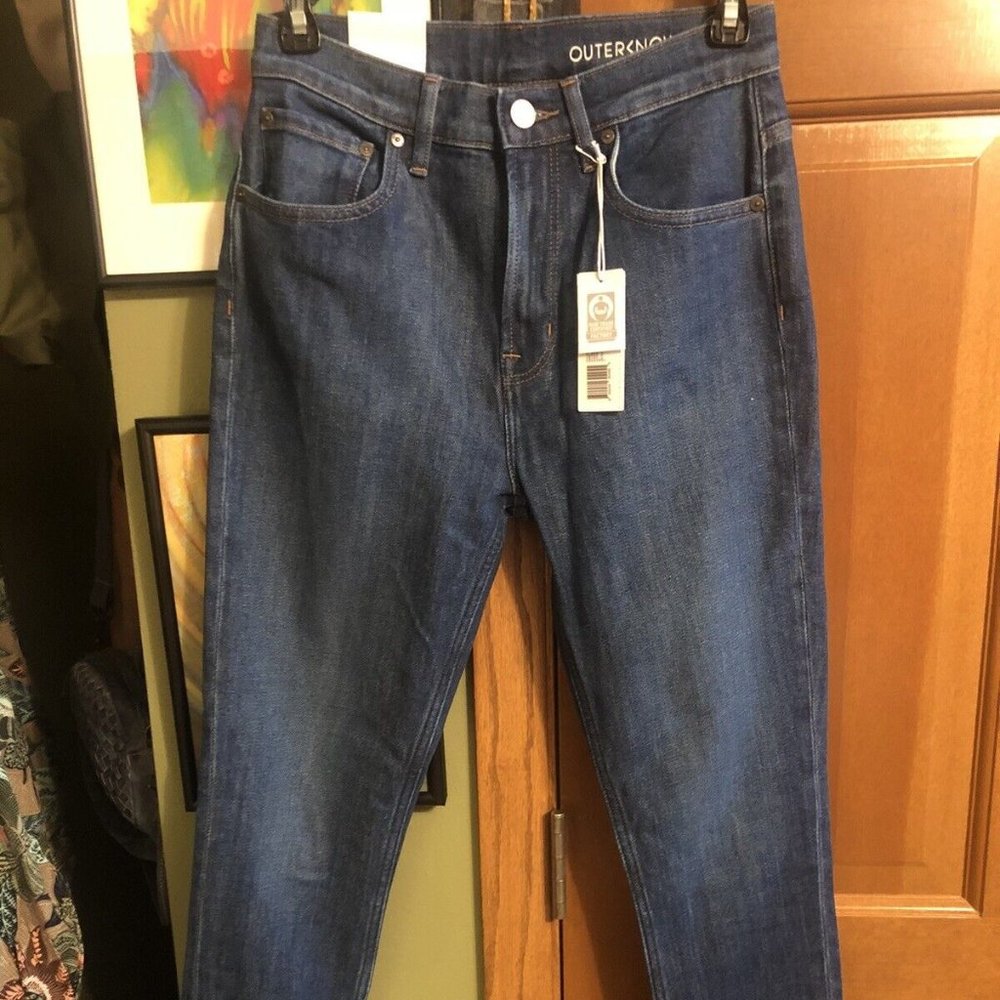 Outerknown SEA Strand High Rise Organic Cotton High Rise Jeans Ink 27 NWT $128